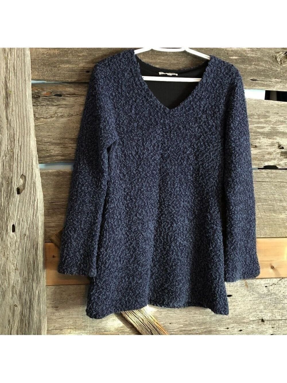dirty Laundry size 2 Navy long sweater with lining